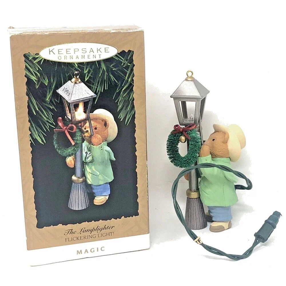 Hallmark Keepsake Magic Light Ornaments Feathered Friends Watch Owl Lamplighter